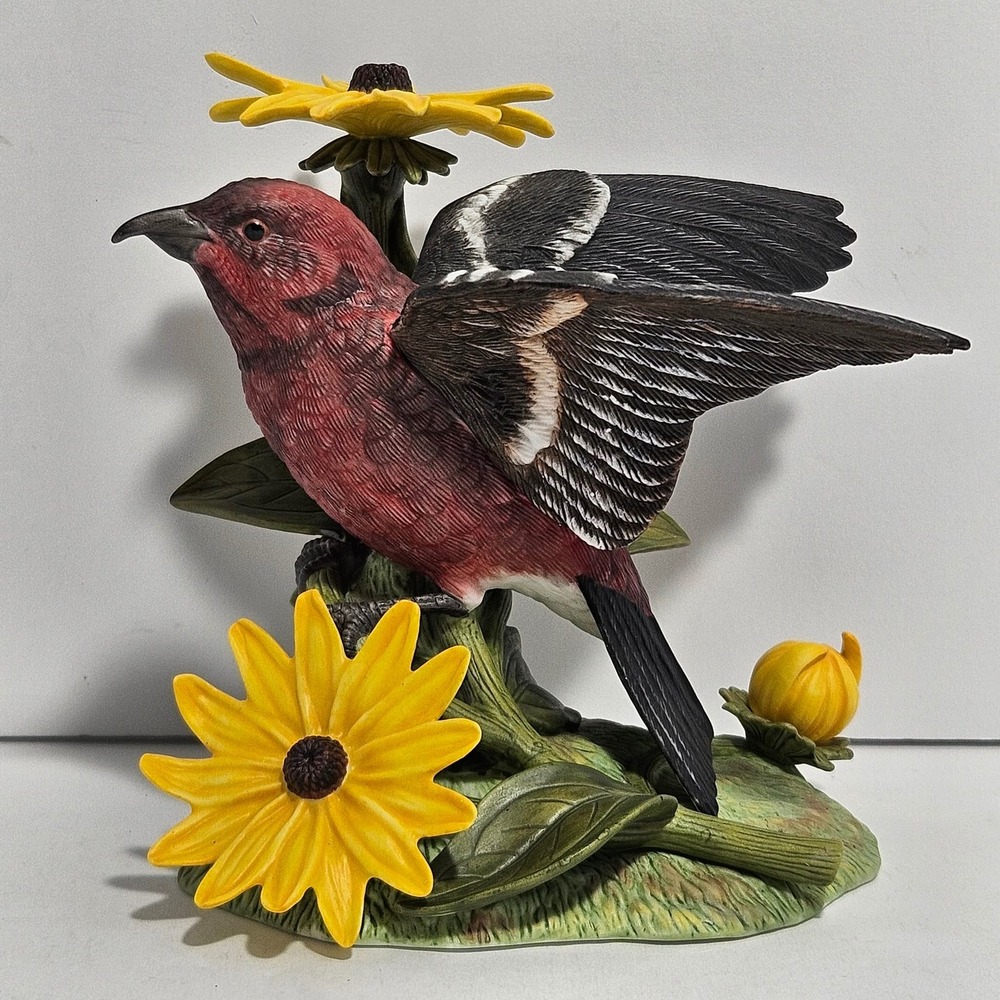 Lenox Garden Bird Collection White Winged Crossbill Porcelain Figurine 2000 COA